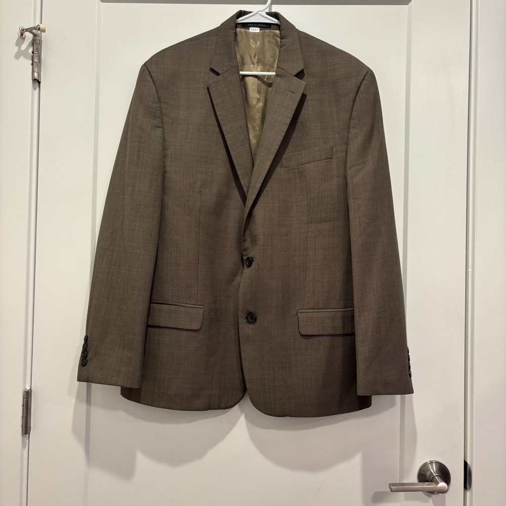 Lauren Ralph Lauren Mens Brown Wool Blend 2 Button Blazer Sport Coat Jacket